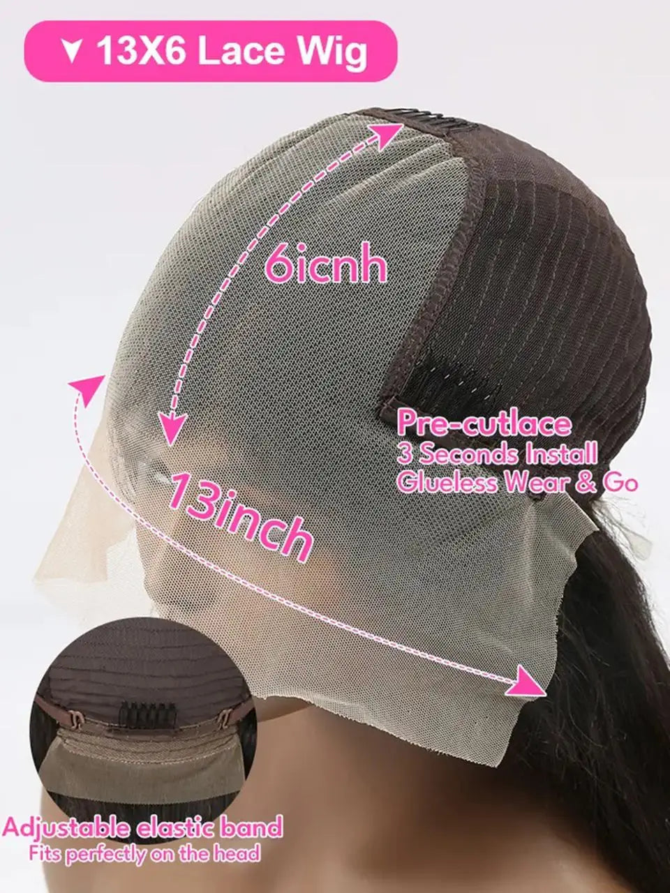 Synthetic Preplucked With Baby Hair Glueless Wig