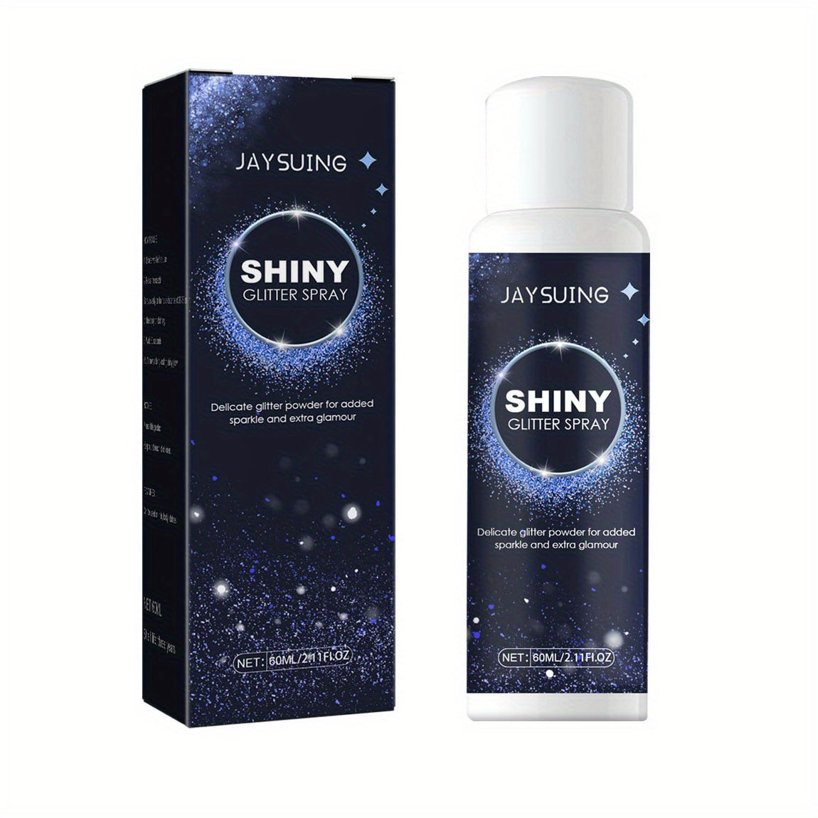 1PCS Shimmer Silver Glitter Hairspray, Hair Body Glitter Spray, (holographic Highlight Powder)