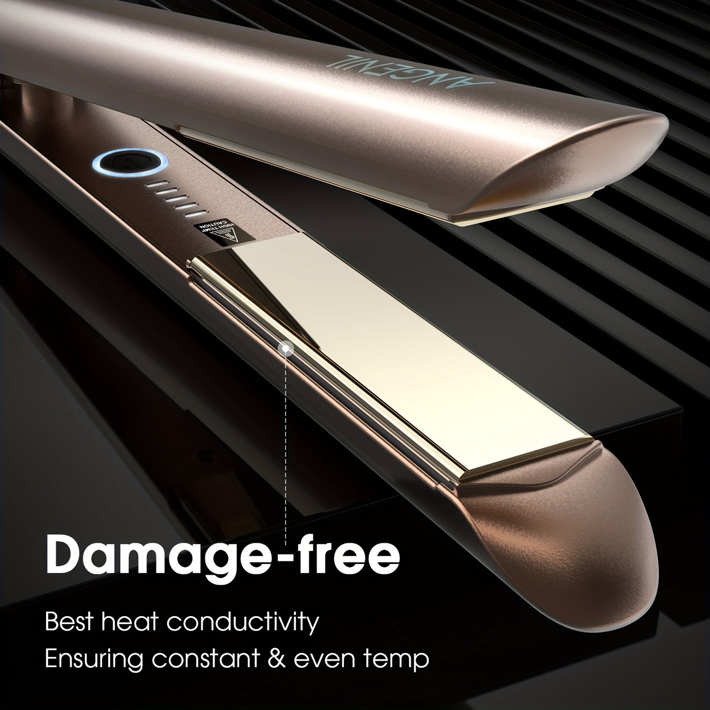 2-in-1 Titanium Hair Quick Heat Straightener & Curler