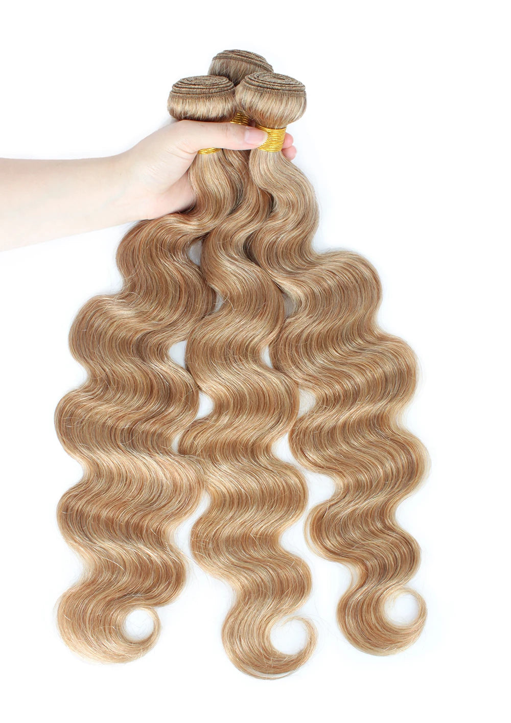 Honey Blonde Body Wave Remy Human Hair Extensions 100g/pc (#617, #27)