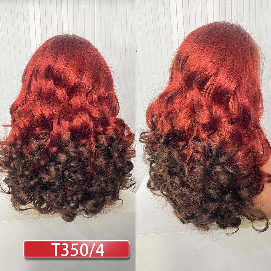 Malaysia Bouncy Curly Wigs 250 Density Hair W/ 13x4 HD Lace Frontal (Glueless)