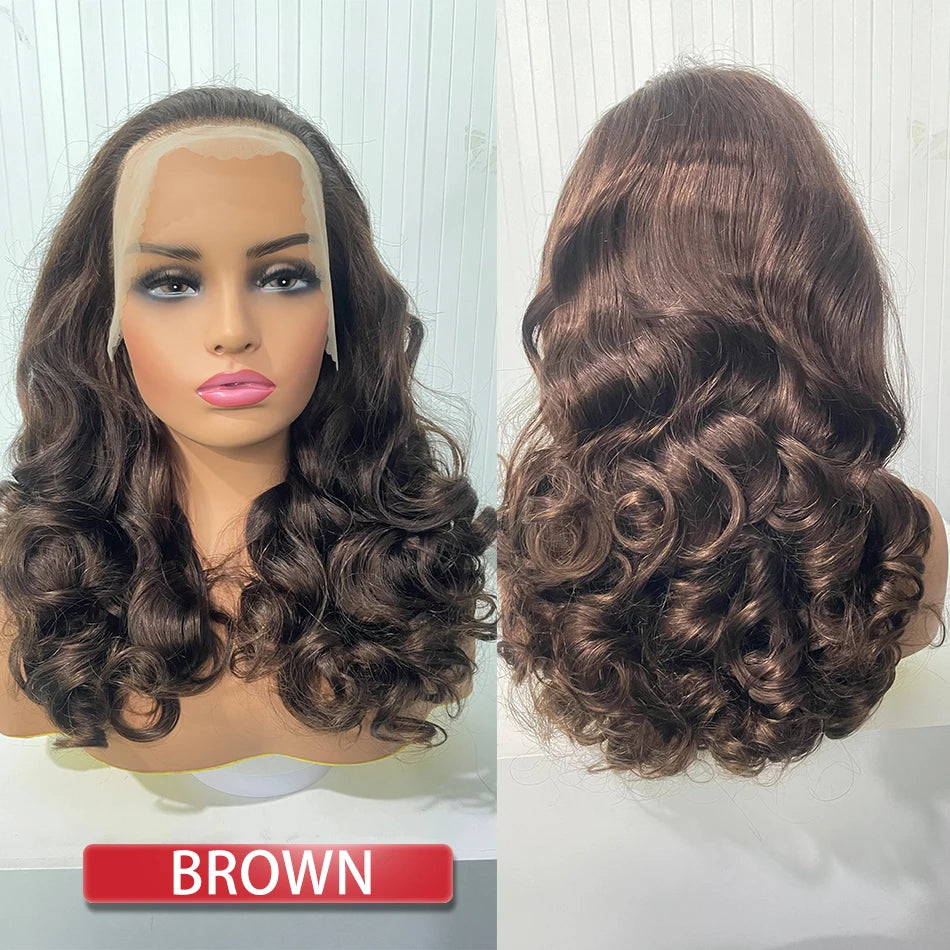Malaysia Bouncy Curly Wigs 250 Density Hair W/ 13x4 HD Lace Frontal (Glueless)