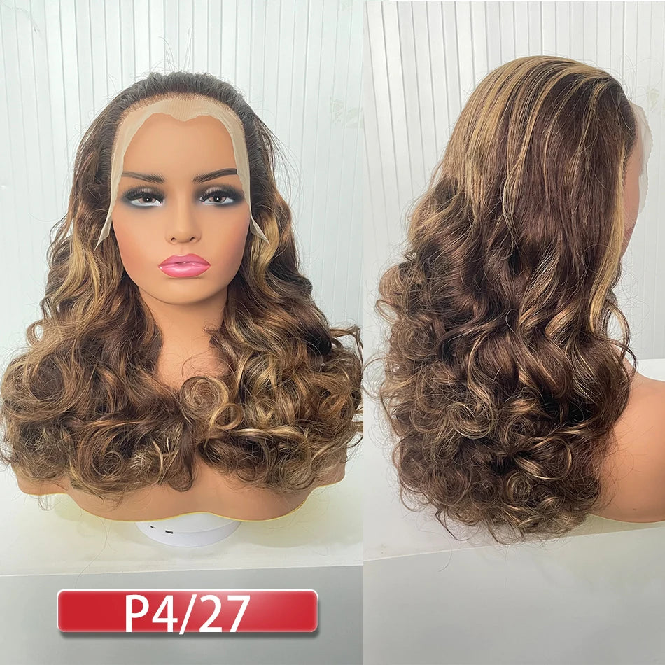 Malaysia Bouncy Curly Wigs 250 Density Hair W/ 13x4 HD Lace Frontal (Glueless)