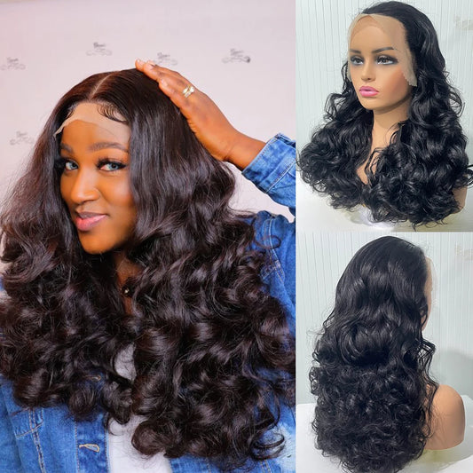 Malaysia Bouncy Curly Wigs 250 Density Hair W/ 13x4 HD Lace Frontal (Glueless)