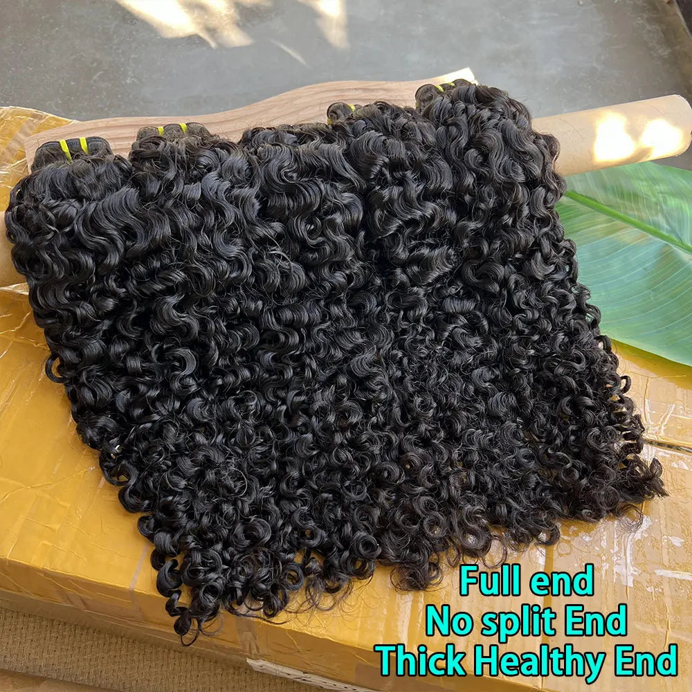 Burmese Curly Human  Hair Bundles (Natural Color)