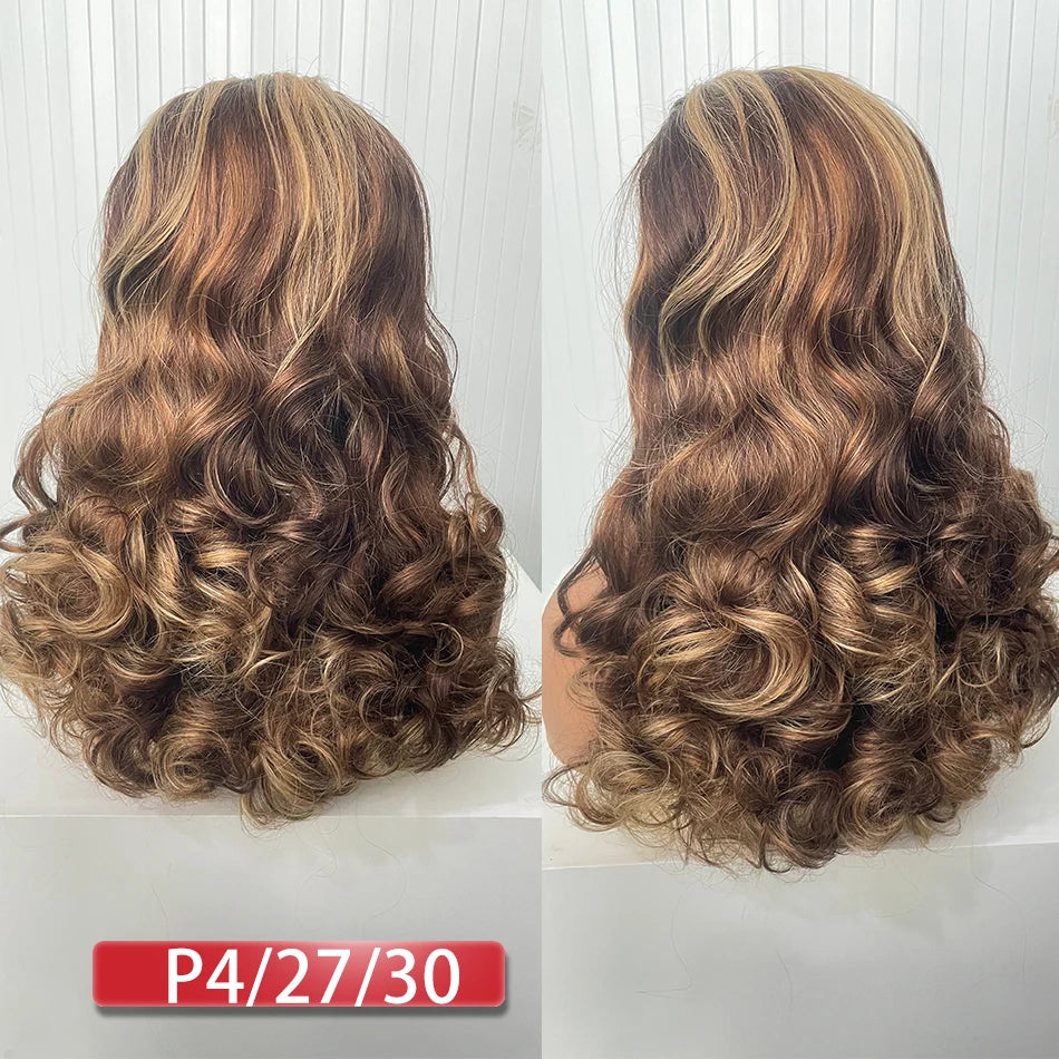 Malaysia Bouncy Curly Wigs 250 Density Hair W/ 13x4 HD Lace Frontal (Glueless)