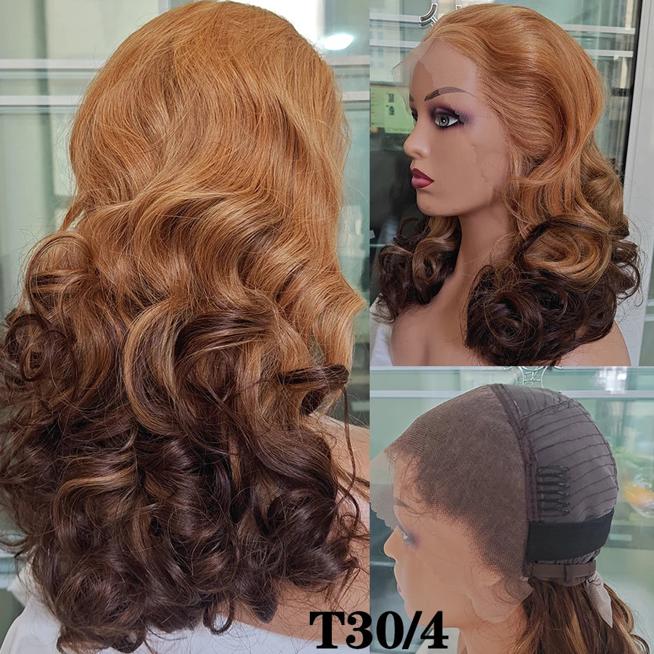 Malaysia Bouncy Curly Wigs 250 Density Hair W/ 13x4 HD Lace Frontal (Glueless)