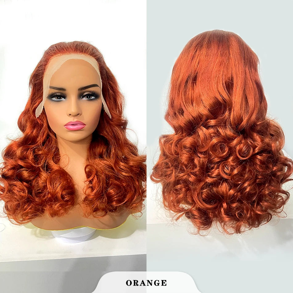 Malaysia Bouncy Curly Wigs 250 Density Hair W/ 13x4 HD Lace Frontal (Glueless)