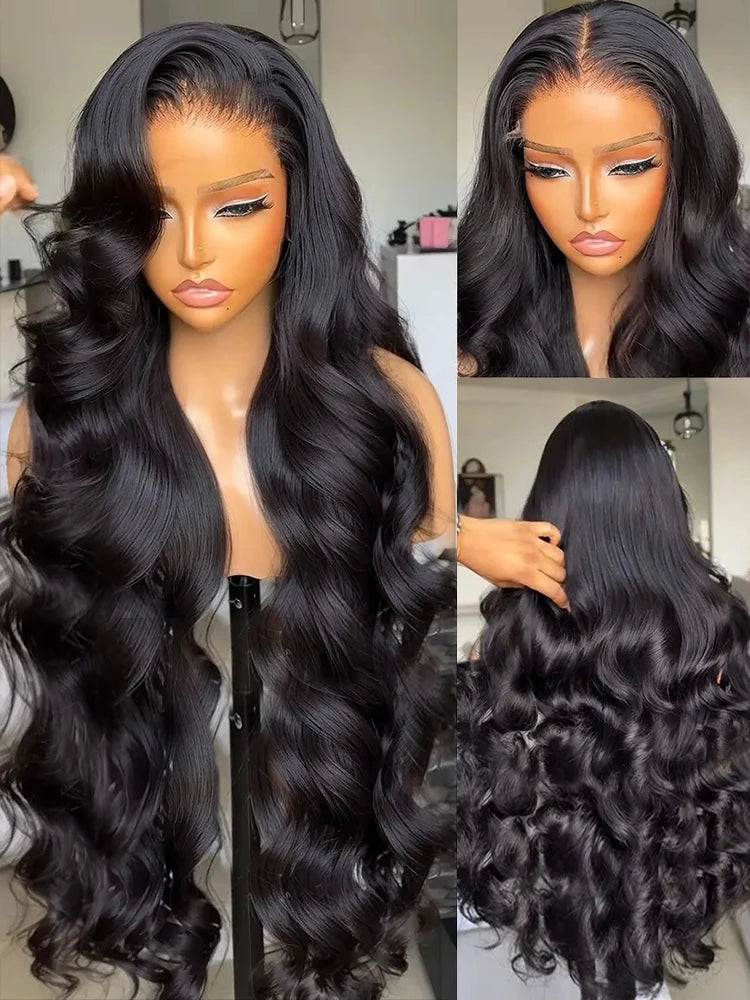 Body Wave 13x6 HD Lace Frontal Wigs Human Hair (Transparent Swiss Lace )