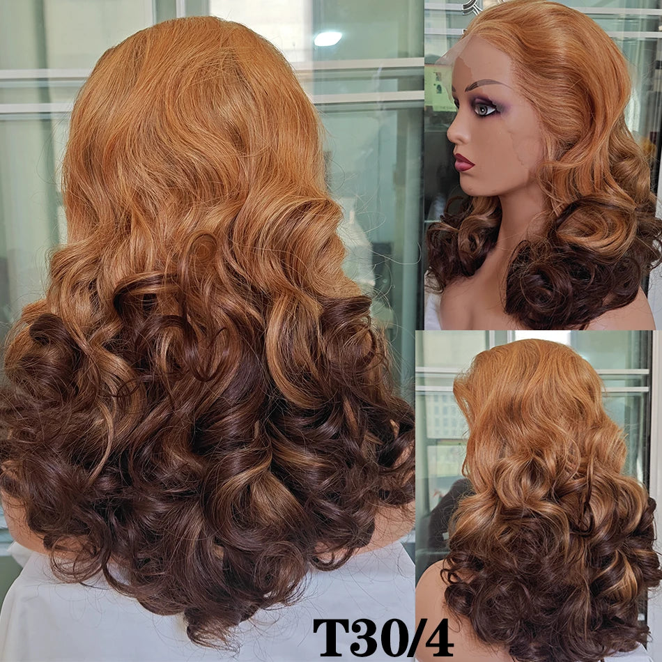 Malaysia Bouncy Curly Wigs 250 Density Hair W/ 13x4 HD Lace Frontal (Glueless)