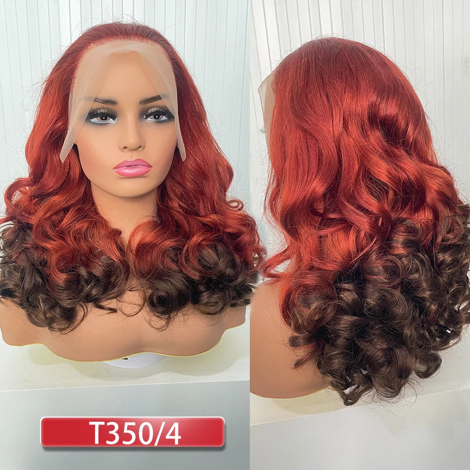 Malaysia Bouncy Curly Wigs 250 Density Hair W/ 13x4 HD Lace Frontal (Glueless)