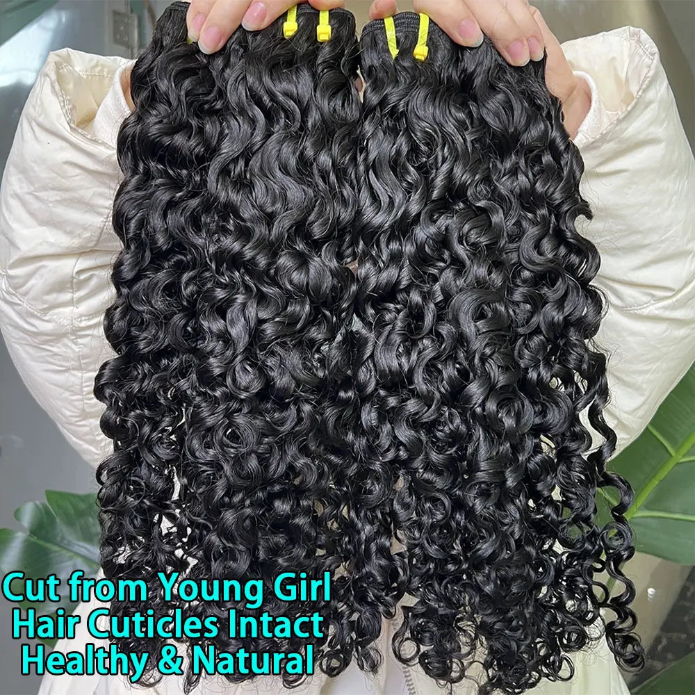 Burmese Curly Human  Hair Bundles (Natural Color)