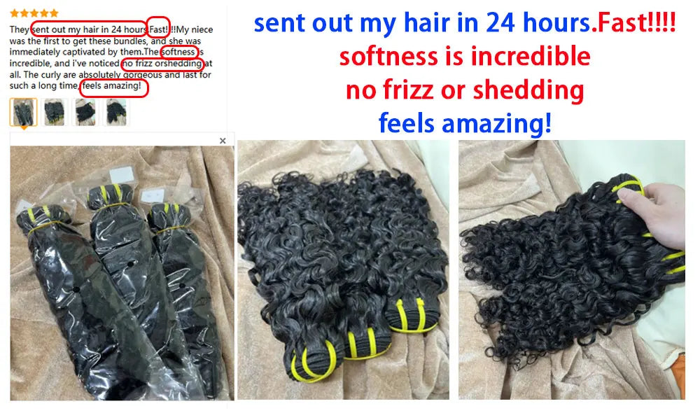 Burmese Curly Human  Hair Bundles (Natural Color)