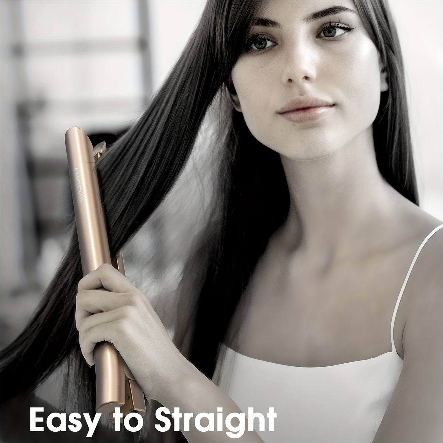 2-in-1 Titanium Hair Quick Heat Straightener & Curler