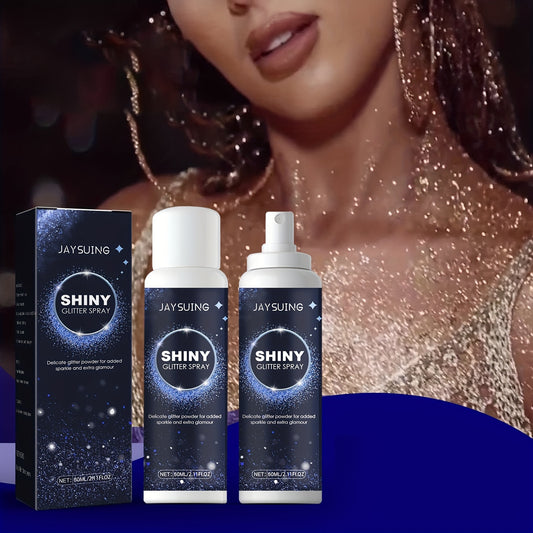 1PCS Shimmer Silver Glitter Hairspray, Hair Body Glitter Spray, (holographic Highlight Powder)